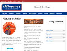 Tablet Screenshot of minoguesbeverage.com